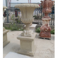 Garden outdoor decorative natural stone granite vases marble flowerpot